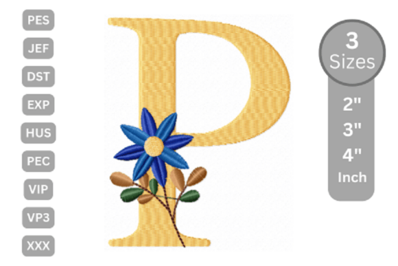 Botanical Flower Letter P Review for Holiday Gifts