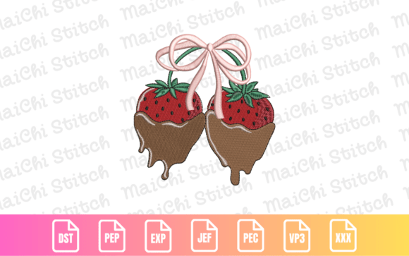 Chocolate Strawberry Bow: A Sweet Embroidery Review